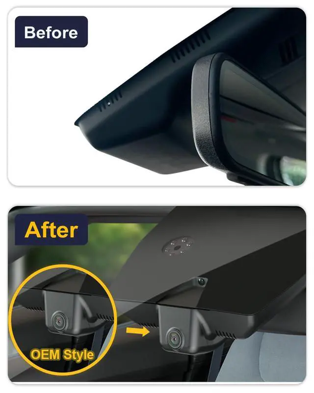 Alt view image 2 of 6 - 4K Dash Cam Suitable for Kia Sportage 2023-2026 & Plug-in Hybrid (Part No#DW010/P1020/R2010), OEM Factory Look, 2160P UHD Video, WiFi & APP, Loop Recording, G-Sensor, Easy to Use, 64GB Card