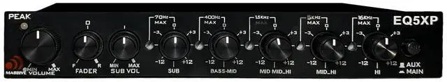 Alt view image 3 of 6 - EQ5XP | 5-Band Car Audio Parametric Equalizer with 9V Line Driver, Subwoofer Control & Adjustable Fader - in-Dash EQ for Pro Sound Tuning