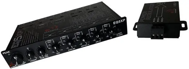 Alt view image 6 of 6 - EQ5XP | 5-Band Car Audio Parametric Equalizer with 9V Line Driver, Subwoofer Control & Adjustable Fader - in-Dash EQ for Pro Sound Tuning