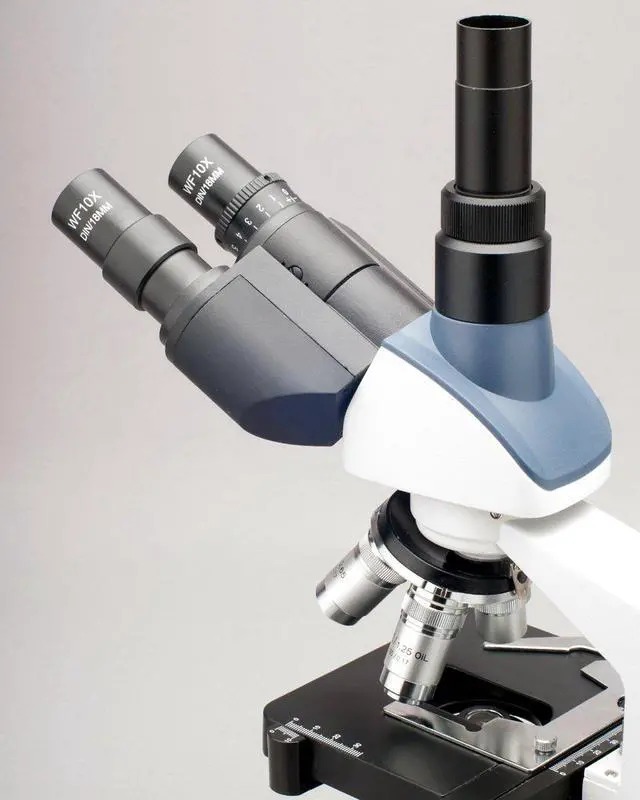 Alt view image 3 of 6 - T120B Professional Siedentopf Trinocular Compound Microscope | 40X-2000X Magnification Range Compound Biological Microscope Mechanical Stage Built-In LED Illumination Siedentopf