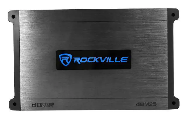 Alt view image 2 of 6 - DBM25 2-Channel Marine/Boat Amplifier with Silicone Covers | 1500W Peak, 370W RMS, Class-AB, 12dB Crossover, LPF/HPF, Bass EQ, Rustproof Hardware