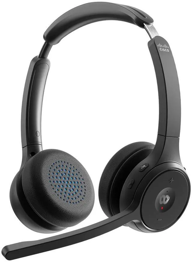 Main image of Headset 722, Wireless Dual On-Ear Bluetooth Headset with Webex Button, USB-A HD Bluetooth Adapter, Soft Case, Carbon Black, 2-Year Limited Liability (HS-WL-722-BUNA-C)