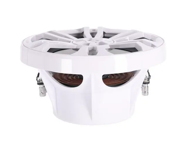 Alt view image 5 of 6 - RM-PREMIUM104 White Marine Boat 10" Subwoofer 1200W Dual 4 Ohm, Free Air Design, RGB LED Lighting, Polycarbonate Cone, for Marine Audio Enthusiasts | 1200W Peak / 300W RMS, Waterproof, Polycarbonate C