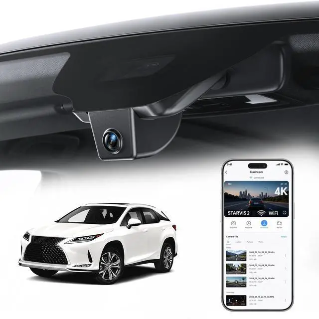 Main image of 4K STARVIS 2 Dash Cam for Lexus RX RX 350 350h 450h 500h 2016-2022 with Parking Hardwire Kit,OEM Hidden Camera,WiFi App,Loop Recording, G-Sensor, 64GB