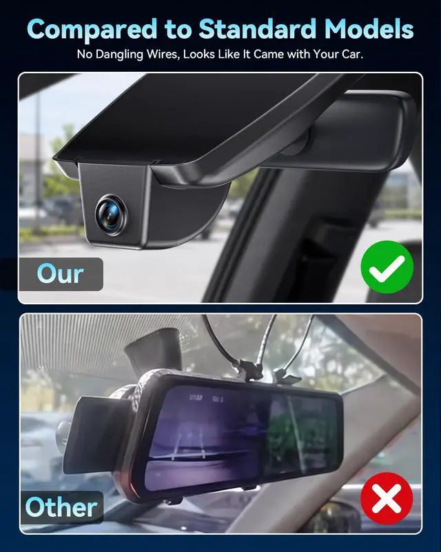 Alt view image 3 of 6 - 4K STARVIS 2 Dash Cam for Lexus RX RX 350 350h 450h 500h 2016-2022 with Parking Hardwire Kit,OEM Hidden Camera,WiFi App,Loop Recording, G-Sensor, 64GB