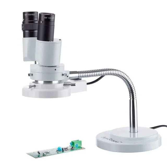 Alt view image 2 of 6 - SE508-FRL 8X Binocular Stereo Microscope w/ 360 Revolve + 8W | Flexible Gooseneck Design Fluorescent Ring Light