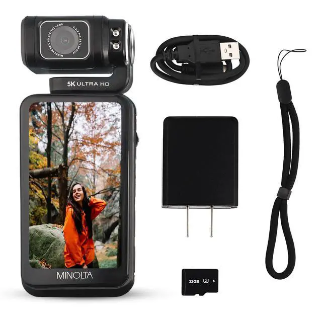 Alt view image 2 of 6 - Showtime MN5KGP1 5K 20MP Camcorder w/Tilt Lens Hed and Night Vision | Capture sharp HD video with an easy-to-use touchscreen and versatile zoom for everyday recording