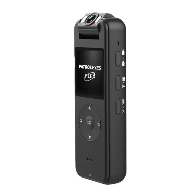 Alt view image 5 of 6 - Flex Rotating Lens 180 Degree Local Remote View 4K Ultra HD WiFi Mini Magnetic Covert Pocket Body Camera LCD Screen PE-Flex (32, GB)