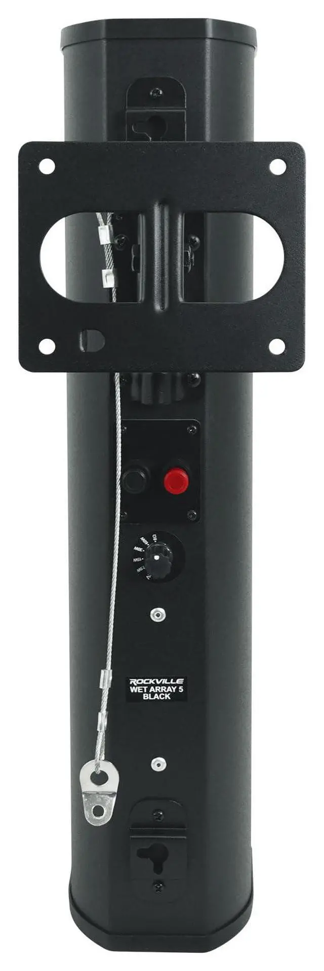 Alt view image 4 of 6 - WET ARRAY 5 Black 70V 60W Commercial Wall Mount Swivel Column Speaker, 2-Way Line Array Design, IP55 Waterproof, Indoor/Outdoor Use for Restaurants, Churches, Auditoriums | Adjustable Tap 60W, 30W, 15