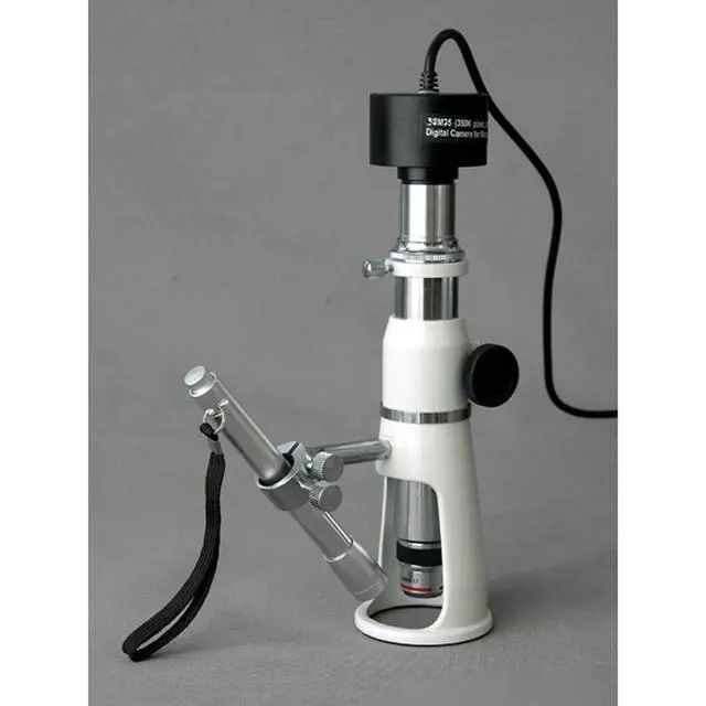 Alt view image 4 of 6 - H2510 Handheld Stand Measuring Microscope, 20x/50x/100x | 20X 50X and 100X Widefield Shop Microscope with Measuring Reticle and Battery-Powered Pen Light