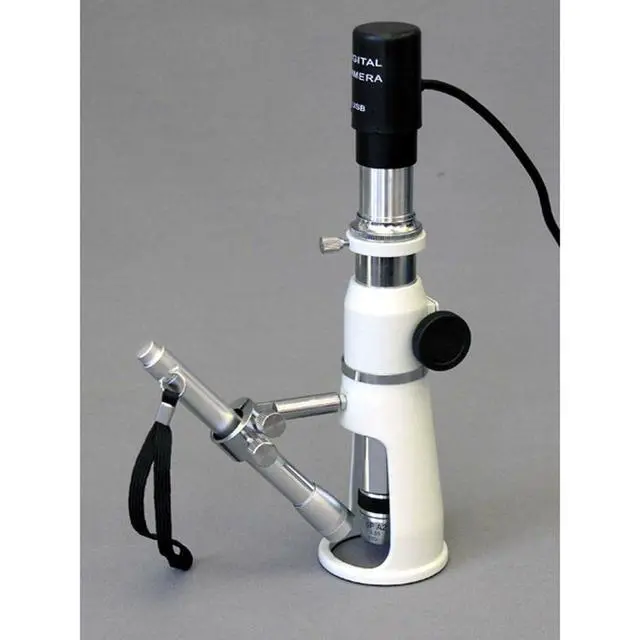 Alt view image 5 of 6 - H2510 Handheld Stand Measuring Microscope, 20x/50x/100x | 20X 50X and 100X Widefield Shop Microscope with Measuring Reticle and Battery-Powered Pen Light