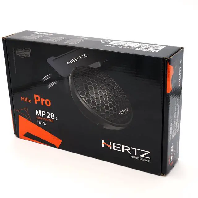 Alt view image 6 of 6 - Mille Pro Series MP-283 Pair of 1.38" PRO Tweeters with Neodymium Magnets | Tetolon Dome, Neodymium Magnet, 4 Ohm, 28 mm Coil, 91 dB, Crossover Included, 1000-25000 Hz, Grills Included