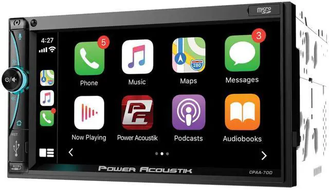 Main image of CPAA-70D Wireless Apple CarPlay & Android Auto 7" Double Din Car Stereo Touchscreen Bluetooth 5.0 Head Unit with Backup Camera Input, Mirror Link, Voice Control, USB/SD, FM Radio Universal Fit