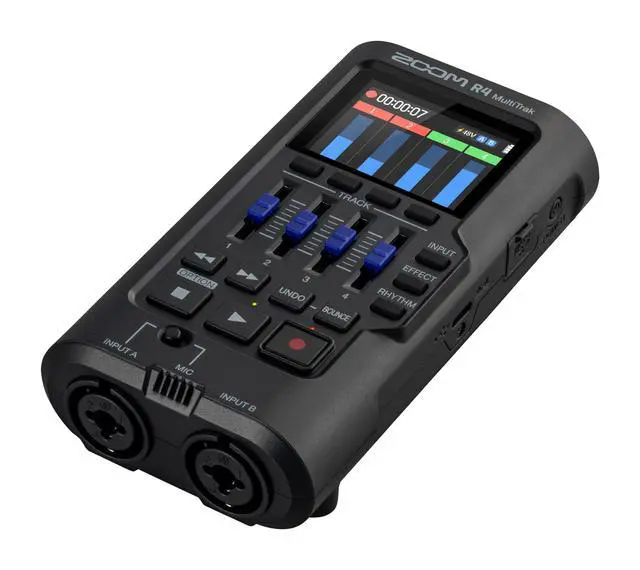 Alt view image 2 of 6 - R4 MultiTrak 32-Bit Float Recorder with Stereo Bouncing Bundle with 128GB microSDXC Memory Card, Headphones, Batteries and Charger