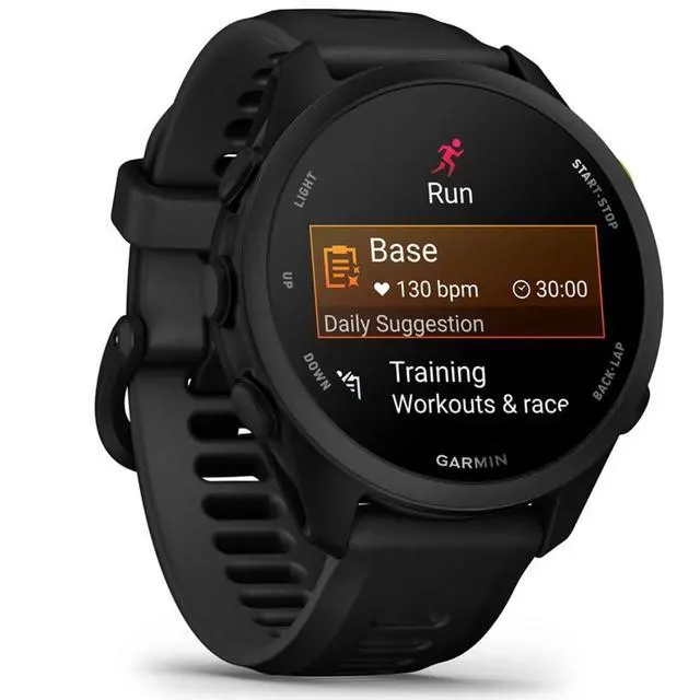 Alt view image 4 of 6 - Forerunner 70, 1.2" AMOLED GPS Running Watch, Training Readiness, 13-Day Battery, Black, 010-04307-00 w/Deco Essentials 26-Month CPS Enhanced Protection Pack