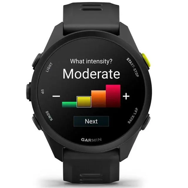 Alt view image 5 of 6 - Forerunner 70, 1.2" AMOLED GPS Running Watch, Training Readiness, 13-Day Battery, Black, 010-04307-00 w/Deco Essentials 26-Month CPS Enhanced Protection Pack