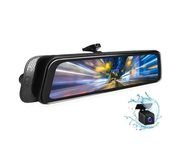 Alt view image 2 of 5 - R10-SPL 10 HD Mirror Dash Cam Backup Camera with Touchscreen | For Cars & Trucks, Front & Rear Cameras, 32GB SD, Night Vision, 1-Wire Clean Install, Hardwire Kit, Replacement Mount