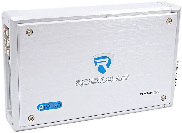 Alt view image 2 of 6 - RXM-S20 4-Channel Micro Marine/ATV Amplifier 1600W Peak/400W RMS | Class A/B, MOSFET Power Supply, Water-Resistant, PA Mic with Talkover, Bass EQ, 2-Ohm Stable, 4-Ohm Bridgeable, RCA Output