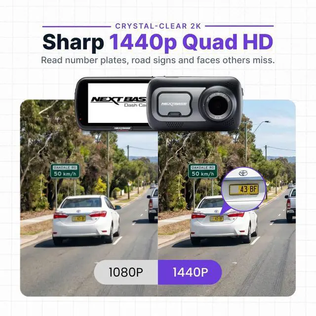 Alt view image 2 of 6 - 1440p HD Wi-Fi Dash Cam 522GW with Alexa | 1440p HD Wi-Fi Dash Cam 522GW with Alexa