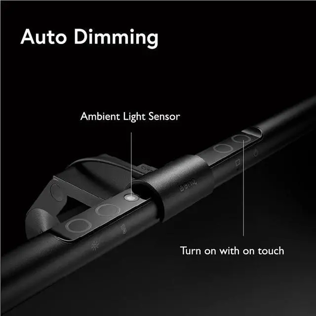Alt view image 3 of 6 - Screenbar E-Reading LED Computer Monitor Light Lamp with Auto-Dimming and Hue Adjustment Features, Matte Black USB Powered Office Lamp (ScreenBar_Black) Complements with Backlight/RGB setups