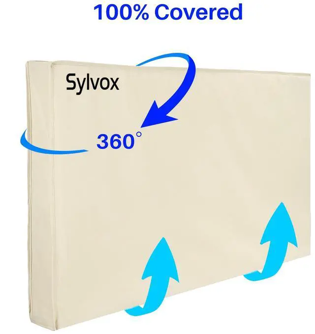 Alt view image 2 of 6 - Outdoor TV Cover for 70-75 Inch Flat Screen TVs, All-Weather 600D Waterproof & Dust-Proof Protection, Weatherproof Design with Remote Control Pocket, Compatible with Multiple Mounting Options