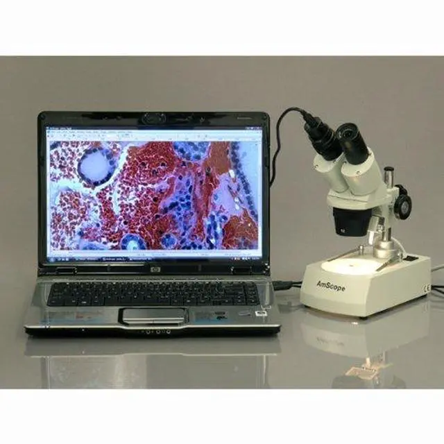 Alt view image 2 of 6 - SE306R-PY-LED Forward-Mounted Binocular Stereo Microscope, WF10x | 2X & 4X Magnification DIN Standard RMS 20.32mm Thread 160mm Finite Tube Length Compatible Numerical Aperture 0.10