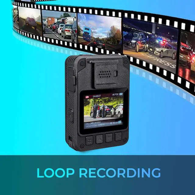 Alt view image 6 of 6 - 4K UHD Body Camera with GPS Night Vision WiFi Loop Recording 128GB IP67 | 4K Ultra HD video recording, 130 degree wide angle lens, password protected system, 10 hour long battery life, built-in GPS