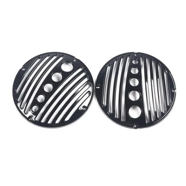 Alt view image 5 of 6 - Vivid Black 8" Speaker Lids w/Tweeter Port for 1994-2013 Harley Touring Models