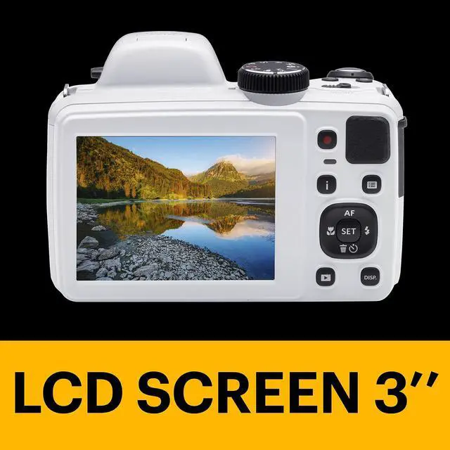 Alt view image 4 of 6 - PIXPRO Astro Zoom AZ421-WH 16MP Digital Camera with 42X Optical Zoom and 3" LCD Screen (White)