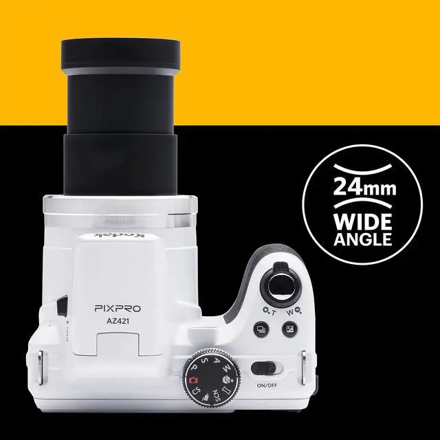 Alt view image 5 of 6 - PIXPRO Astro Zoom AZ421-WH 16MP Digital Camera with 42X Optical Zoom and 3" LCD Screen (White)
