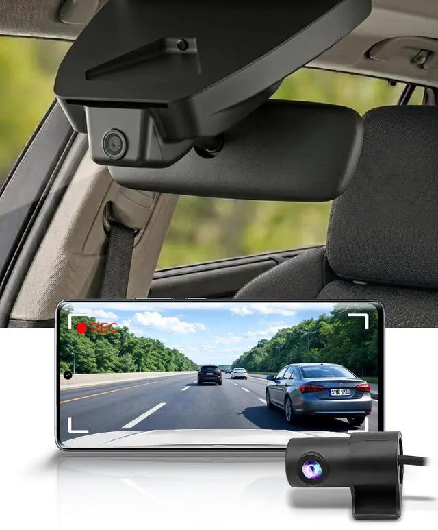 Main image of Front 4K+Rear 1080P Dash Cam Adapts for Toyota Corolla Cross 2023-2026 (NOT Corolla), OEM Style, Built-in WiFi & APP, Dual HD Video, Loop Recording, G-Sensor, Easy to Set, 128GB Card