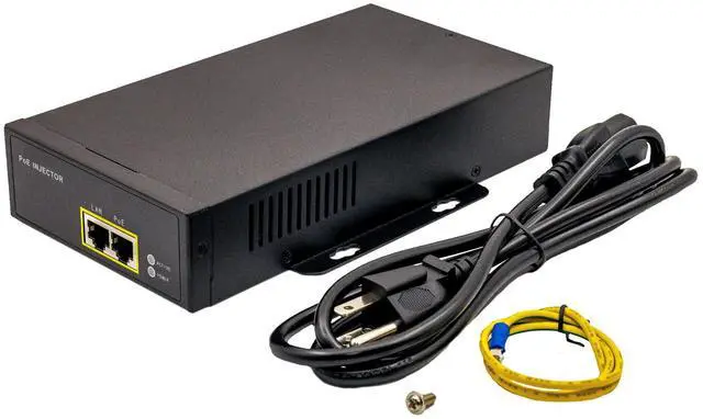Main image of Single-Port 802.3bt PoE++ Injector, 55V 95W | 802.3bt PoE++ Single Port Power Over Ethernet Injector - 10/100/1000 Gigabit Data - Mode A/B Wall Mount Plug & Play
