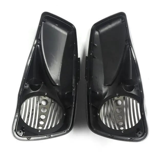 Alt view image 5 of 6 - Vivid Black 8" Speaker Lids w/Tweeter Port for Harley Touring Models 2014-up