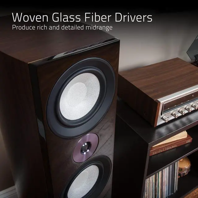 Alt view image 5 of 6 - Reference High Performance 2-Way Center Channel Speaker for Enhanced Dialogue and Vocals in Home Theater Surround Sound Systems - Walnut (XL8CW)