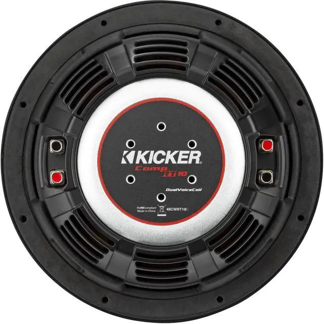 Alt view image 3 of 6 - 48CWRT102 CompRT 10" Subwoofer, DVC, 2-ohm - Includes Grill