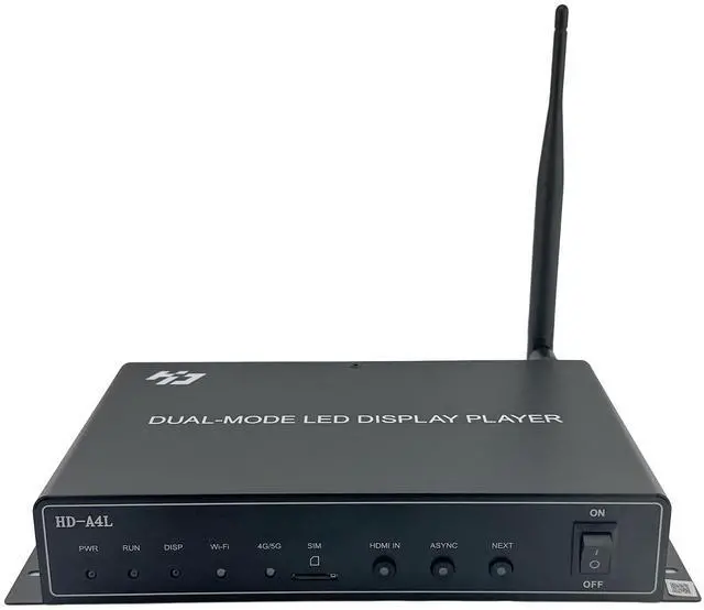 Main image of Huidu HD-A4L Dual-Mode LED Display Media Player, Digital Signage Controller, Synchronous & Asynchronous Playback, Wi-Fi, HDMI, Gigabit Ethernet, Multi-Channel 4K Support (Upgraded Model of HD-A3L)