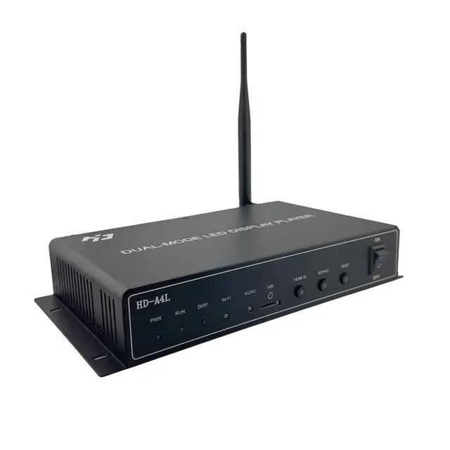 Alt view image 5 of 6 - Huidu HD-A4L Dual-Mode LED Display Media Player, Digital Signage Controller, Synchronous & Asynchronous Playback, Wi-Fi, HDMI, Gigabit Ethernet, Multi-Channel 4K Support (Upgraded Model of HD-A3L)