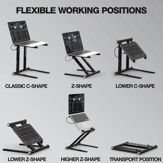 Alt view image 5 of 6 - Advanced Laptop Stand with USB-C PD Hub (AMS, black (AMS-STAND-HUB)