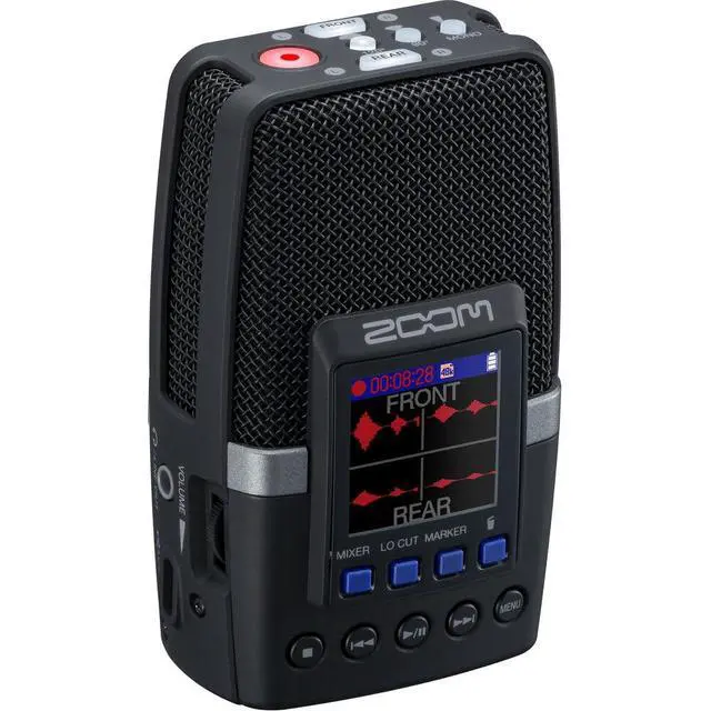 Alt view image 2 of 6 - Zoom H2 Essential Multi-Mic Handy Recorder (ZH2E) Bundle with Oben TT-610B Aluminum Tabletop Tripod, SanDisk 32GB Memory Card and Watson 4-Bay Charger with 4-Pack AA NiMH Rechargeable Batteries