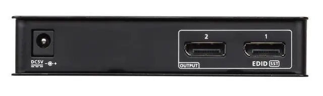 Alt view image 3 of 6 - VS192 2-Port True 4K DisplayPort Splitter SST Split or MST Extended Display - Connect 1 DP Source to 2 Display Port Computer Monitor - TAA Compliant - Metal