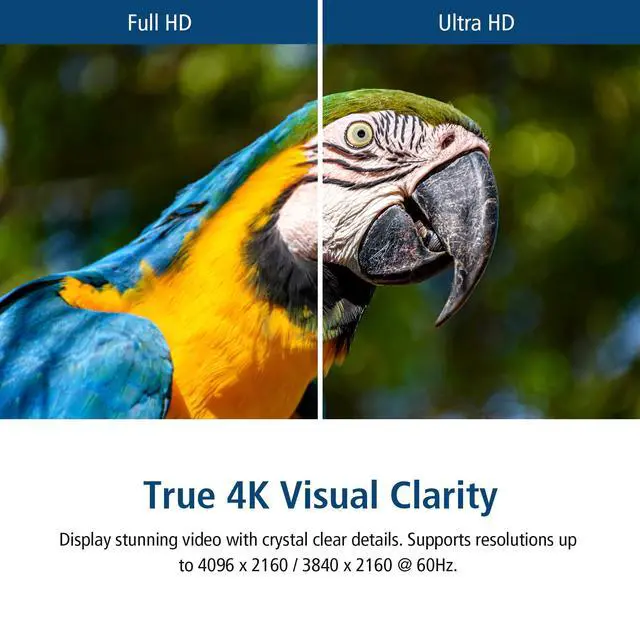 Alt view image 6 of 6 - VS192 2-Port True 4K DisplayPort Splitter SST Split or MST Extended Display - Connect 1 DP Source to 2 Display Port Computer Monitor - TAA Compliant - Metal