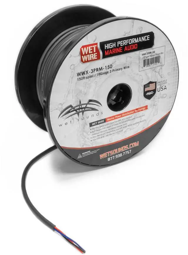 Main image of WWX-3PRM-150 Wet Wire | 3 Conductor 18 Gauge Primary Wire - 150' Spool