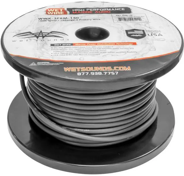 Alt view image 2 of 3 - WWX-3PRM-150 Wet Wire | 3 Conductor 18 Gauge Primary Wire - 150' Spool