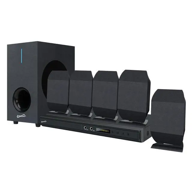 Alt view image 2 of 5 - SC-38HT 5.1 Surround Channel DVD Home Theater System with DVD/CD Support, Karaoke Mic Jacks, USB Input, FM Radio, 75W Speaker Output, Multi-Language Support, and Remote Control!