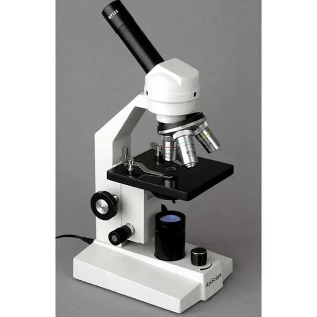 Alt view image 2 of 3 - M200-LED Cordless Monocular Compound Microscope, WF10x Eyepiece | 40X-400X Magnification Range Compound Biological Microscope Cordless Battery Powered Built-In LED Illumination