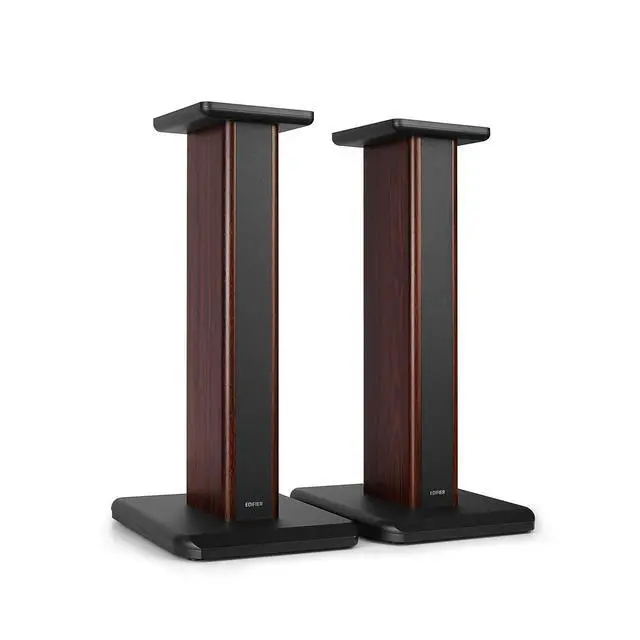 Alt view image 2 of 6 - S3000PRO Bookshelf Speakers Stands for Surround Sound, Heavy Duty 25.6 Inch Floor Stand, Easy Assembly Wood Grain Floorstanding Speaker Supports 1 Pair