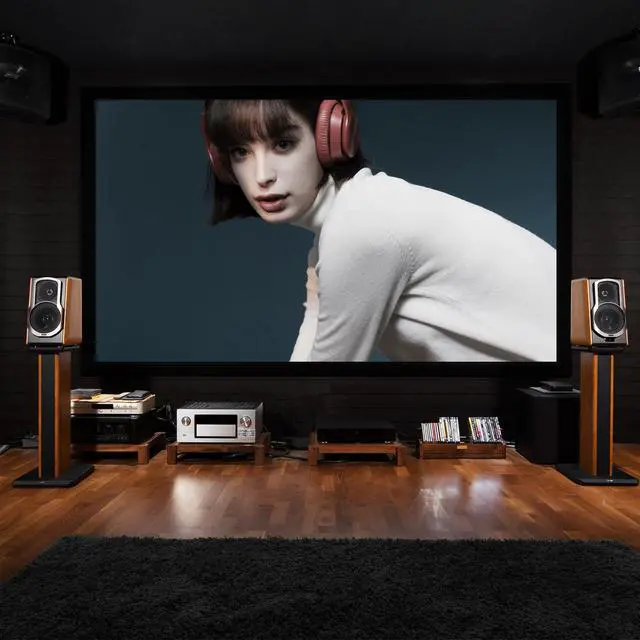 Alt view image 5 of 6 - S3000PRO Bookshelf Speakers Stands for Surround Sound, Heavy Duty 25.6 Inch Floor Stand, Easy Assembly Wood Grain Floorstanding Speaker Supports 1 Pair