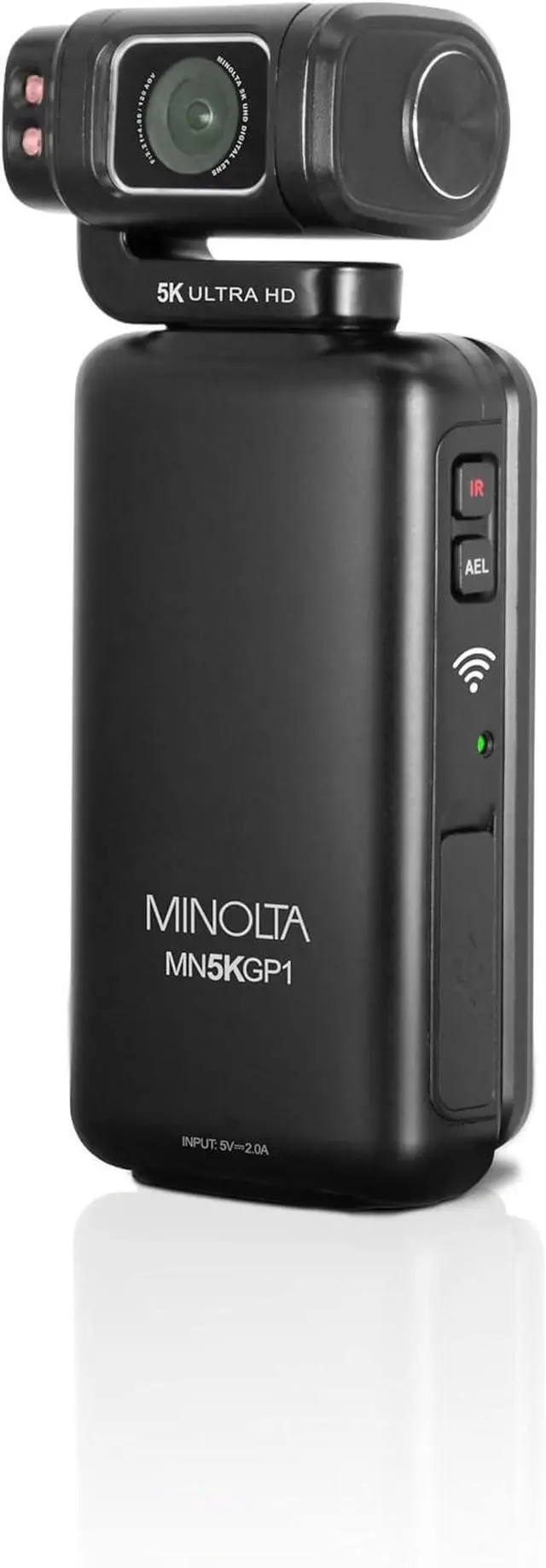 Alt view image 3 of 6 - MN5KGP1 5K Ultra HD / 20 MP Handheld Pocket Camcorder w/Motorized Tilting Lens Head Bundle with Accessories