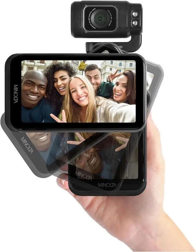 Alt view image 4 of 6 - MN5KGP1 5K Ultra HD / 20 MP Handheld Pocket Camcorder w/Motorized Tilting Lens Head Bundle with Accessories