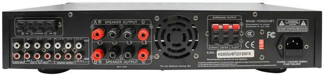 Alt view image 2 of 6 - 2500 Watts Digital Hybrid Amplifier, Preamp/Tuner with USB and SD Inputs | 2 Mic Inputs, AM/FM Digital Tuner, Wireless Remote, Bass & Treble Controls, FM Radio, Recorder, Bluetooth by